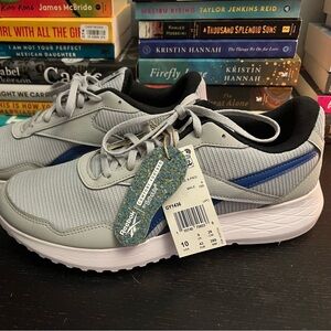 Reebok Silver and Navy Athletic Shoes